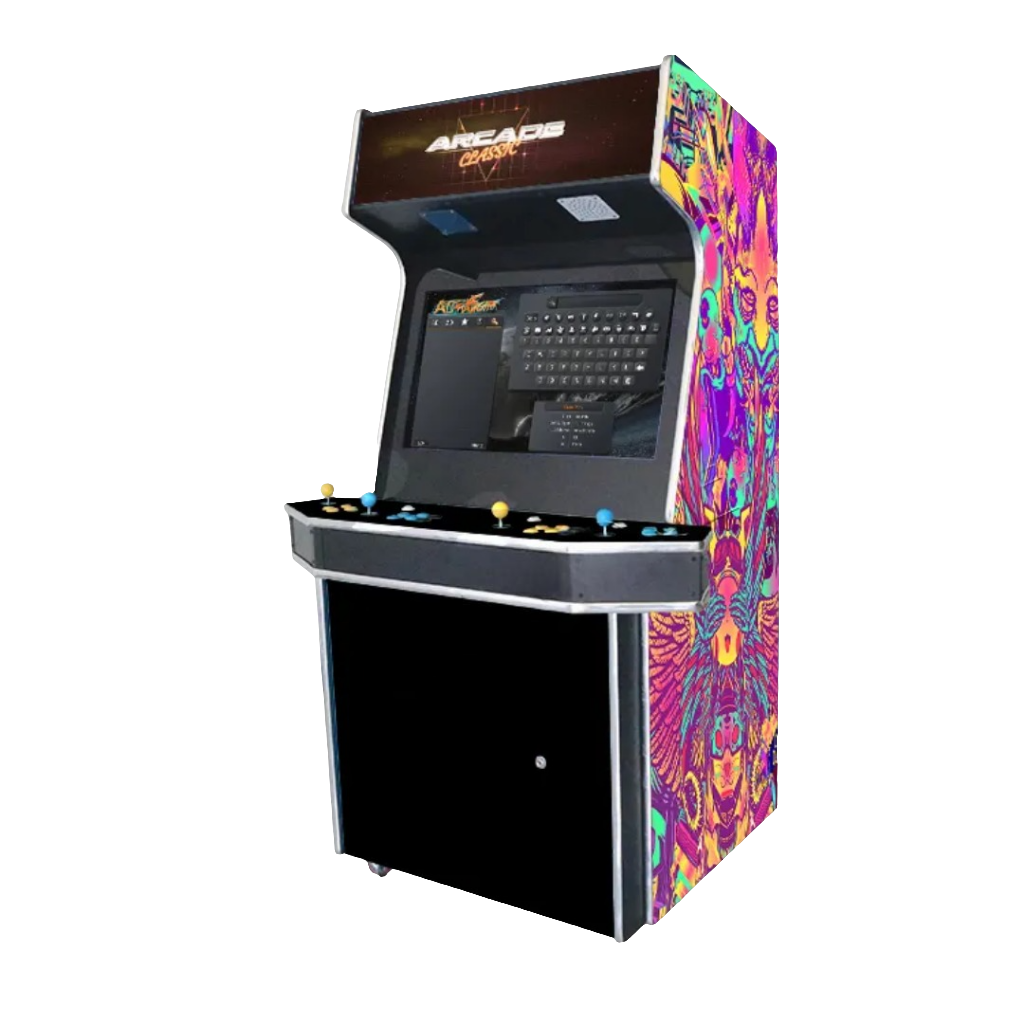 Vibrant 4 Player Arcade Cabinet